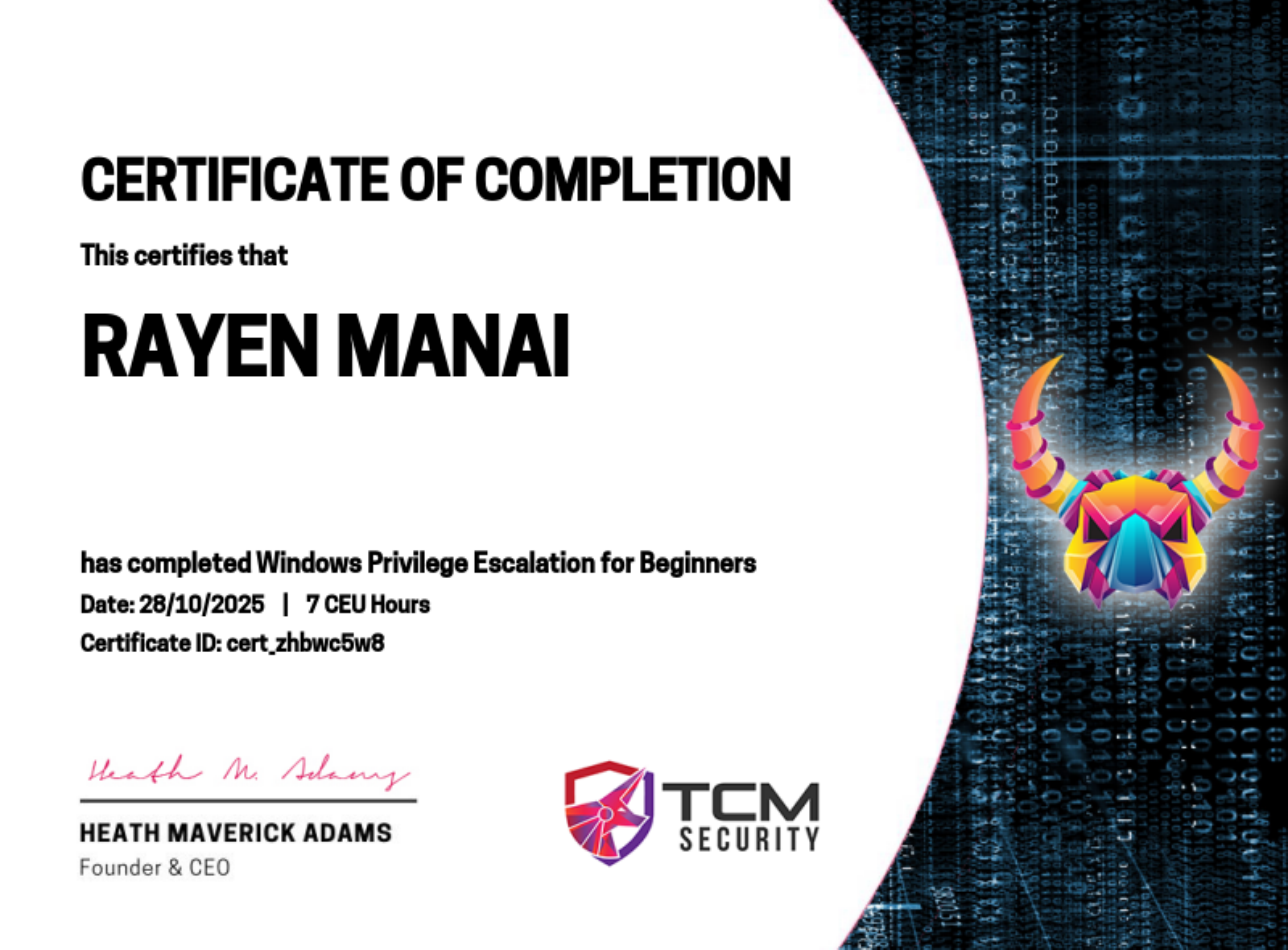 Windows PrivEsc Certificate